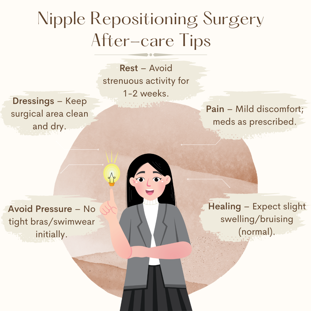 Nipple Repositioning Surgery After-care Tips