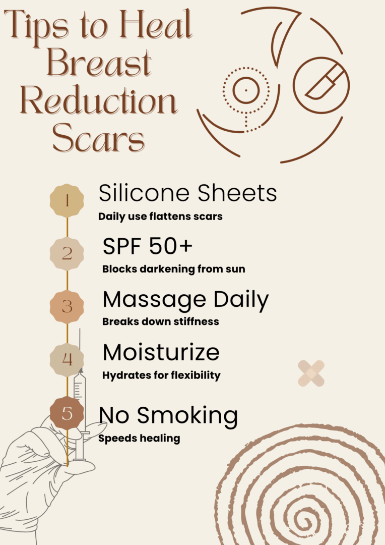 Infographic: Tips to Heal Breast Reduction Scars